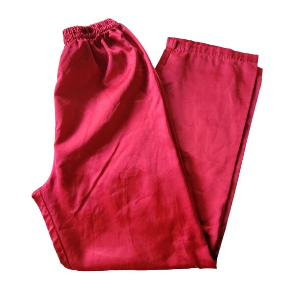 Victoria's Secret Red XS Womens PJ Set Button Up Top Brushed Cotton VTG Festive - Picture 5 of 16